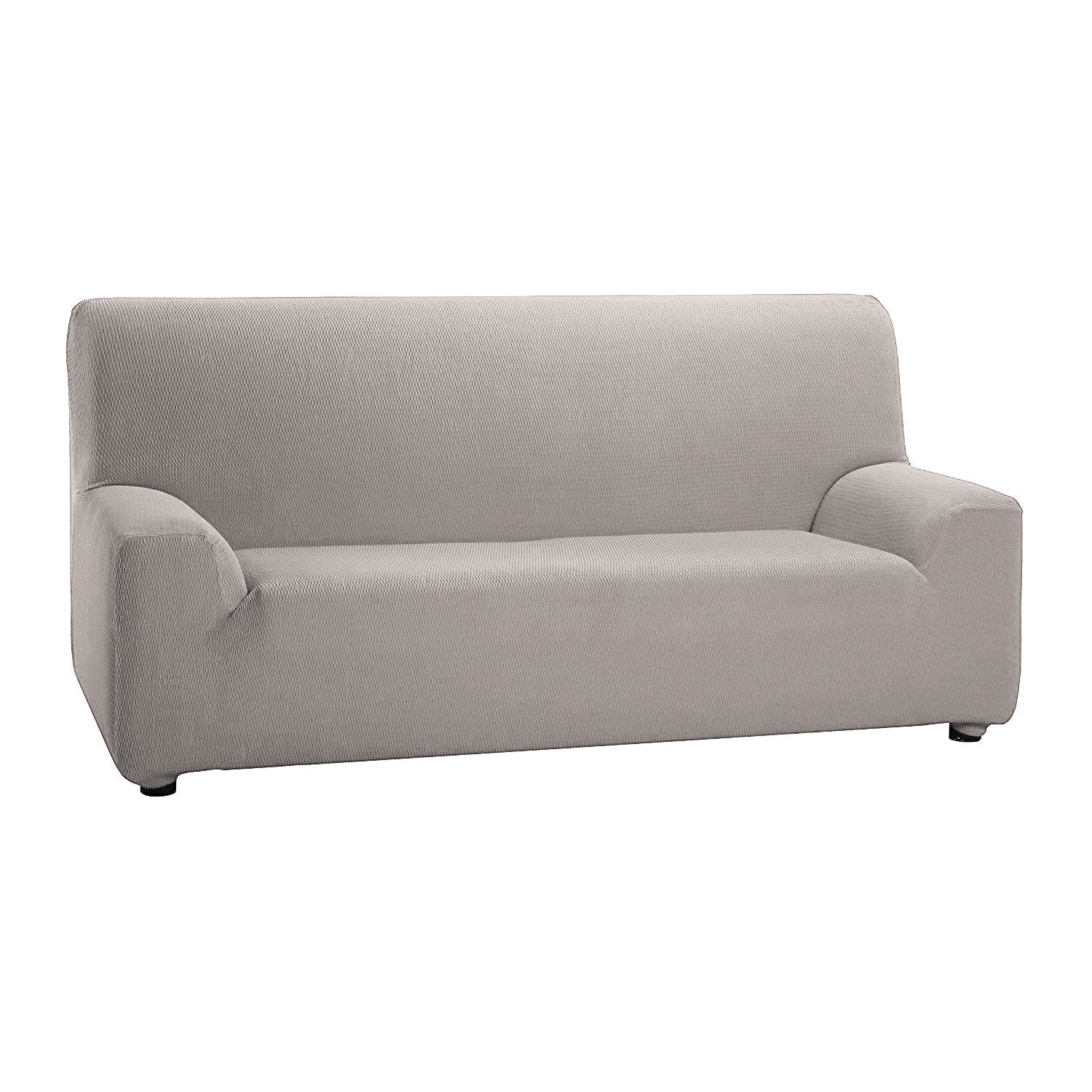 Copridivano Elasticizzato Grigio - Per Divano 3 Posti, Morbido E Lavabile