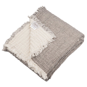 Plaid - Amaryllis Plaid Salgado Plaid Naturale/Grigio Scuro 