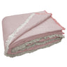 Copriletto in Cotone Stonewashed con Frangette - Mellow Copriletto Bianca Singolo Rosa 