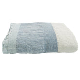 Copriletto in Puro Lino Rigato Fay - Creole Home Azzurro