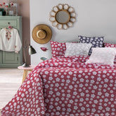 Copriletto Matrimoniale DoubleFace con Fantasia Fiori - Niky 