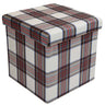 Cubo Contenitore in Pvc Stampato - Tartan Cubo Contenitore Daunex Naturale 