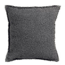 Cuscino a Nido D'Ape Chambray StoneWashed in Cotone Tinta Unita - Maia Chambray Cuscino Vivaraise 45x45 Carbone 