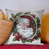 Cuscino Arredo in Ciniglia di Puro Cotone - Babbo Natale 