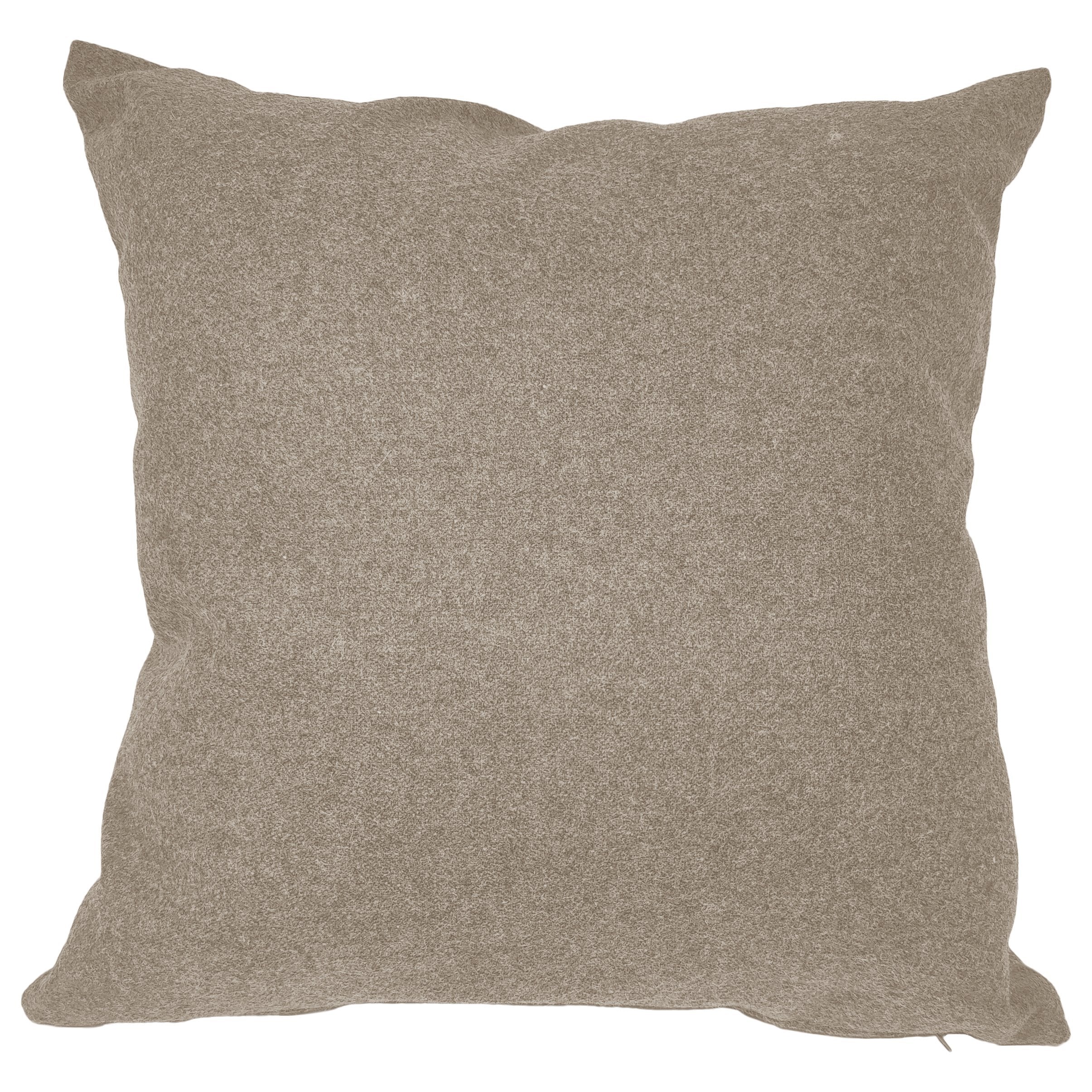 Cuscino Bombato Arredo in Lana in Tinta Unita - Pier Cuscini Arredo Lisola Beige 