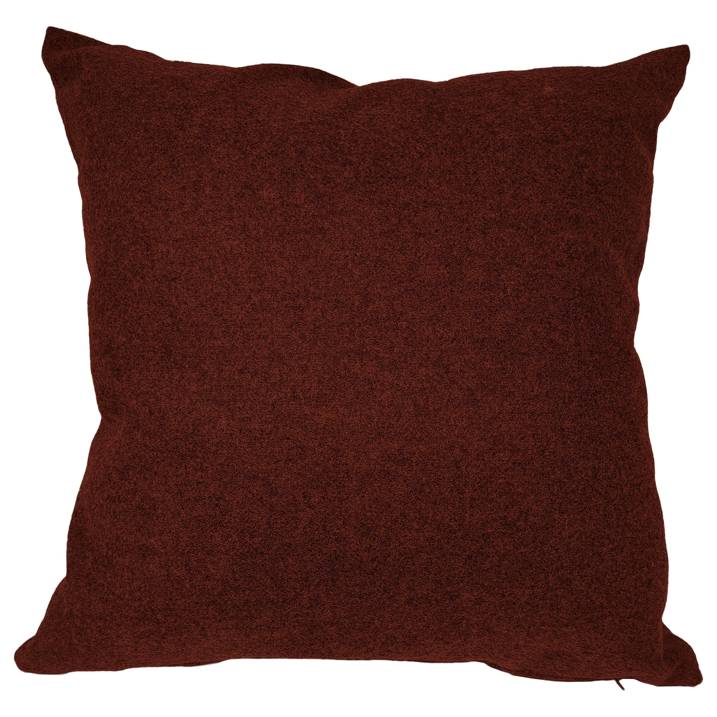 Cuscino Bombato Arredo in Lana in Tinta Unita - Pier Cuscini Arredo Lisola Rame 