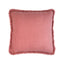 Cuscino Arredo in Lino con Frangia - Linen Cuscini Arredo Lisola Rosa Antico 