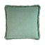 Cuscino Arredo in Lino con Frangia - Linen Cuscini Arredo Lisola Verde 