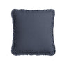 Cuscino in Puro Lino Stonewashed Tinta Unita con Balza - River Cuscini Arredo Lisola Denim 