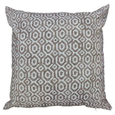 Cuscino in Puro Cotone con Fantasia Geometrica - Helga Cuscini Arredo Lisola Beige 