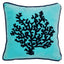 Cuscino in Puro Cotone Fantasia Corallo - Malte Cuscini Arredo Marinette Saint-Tropez Azzurro/Blu 