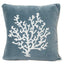 Cuscino in Velluto Fantasia Corallo - Malte Cuscini Arredo Marinette Saint-Tropez Blu Cenere/Bianco 
