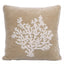 Cuscino in Puro Cotone Fantasia Corallo - Malte Cuscini Arredo Marinette Saint-Tropez 50x50 cm Corda/Bianco 