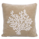 Cuscino in Puro Cotone Fantasia Corallo - Malte Cuscini Arredo Marinette Saint-Tropez 50x50 cm Corda/Bianco 