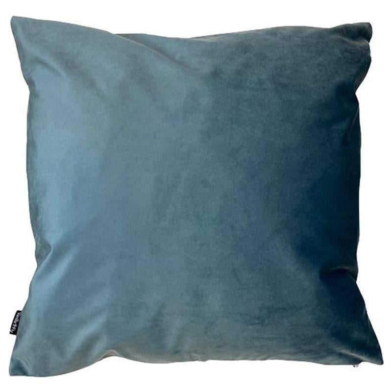 Cuscino in Velluto Tinta Unita - Mat Cuscini Arredo Vanilla Fly 50x50CM Blu Mare 