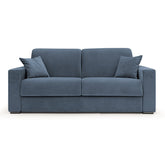 Divano Letto in Velluto Impermeabile Tinta Unita - Venere Divano Speciale Divani 176 CM Blu 
