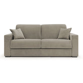 Divano Letto in Velluto Impermeabile Tinta Unita - Venere Divano Speciale Divani 176 CM Marrone 