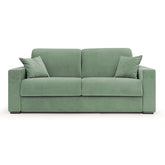 Divano Letto in Velluto Impermeabile Tinta Unita - Venere Divano Speciale Divani 176 CM Verde 