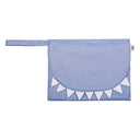 Fasciatoio Portatile Impermeabile in Tinta Unita - Shark Fasciatoi Baby Bites Blu Ardesia 