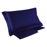 Federa in Percalle di cotone tinta unita - NK Colors Federa NK Blu Print 