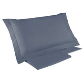 Federa in Percalle di cotone tinta unita - NK Colors Federa NK Dusty Blue 