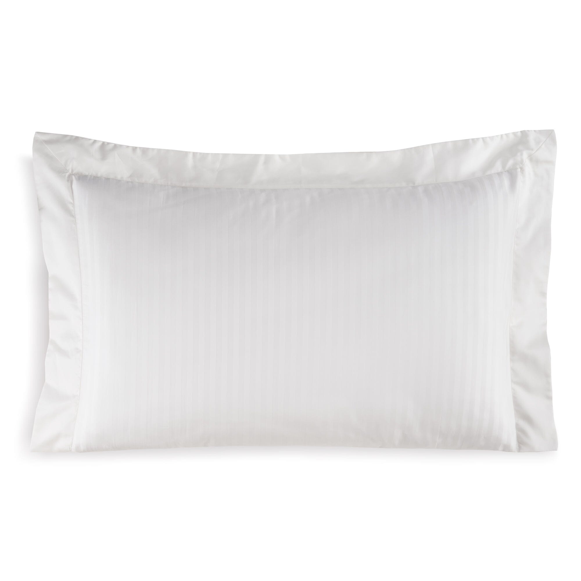 Federa in Raso Rigato di Puro Cotone - Rubino Federa Lisola Bianco 