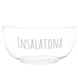 Insalatiera in Vetro Soffiato Serigrafata - Insalatona Insalatiera Simple Day Bianco 