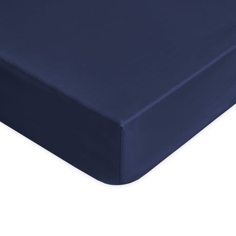 Lenzuolo da Sotto con Angoli in Percalle di Puro Cotone 200TC tinta unita - Milano Lenzuolo Sotto Lisola Basic Singolo Blu Navy 