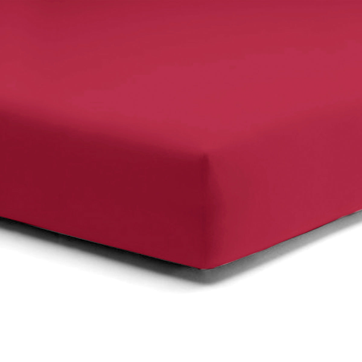 Lenzuolo da Sotto con angoli in Puro cotone Jersey no stiro - Makò Deluxe Lenzuolo Sotto Daunex Singolo Bordeaux 