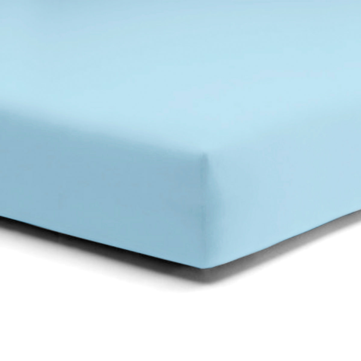 Lenzuolo da Sotto con angoli in Puro cotone Jersey no stiro - Makò Deluxe Lenzuolo Sotto Daunex Singolo Ghiaccio 