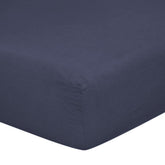 Lenzuolo da Sotto con angoli in Puro Lino StoneWashed No Stiro 24 Colori - Luxury Lenzuolo Sotto Lisola Singola Blu Scuro (Lavagna) 
