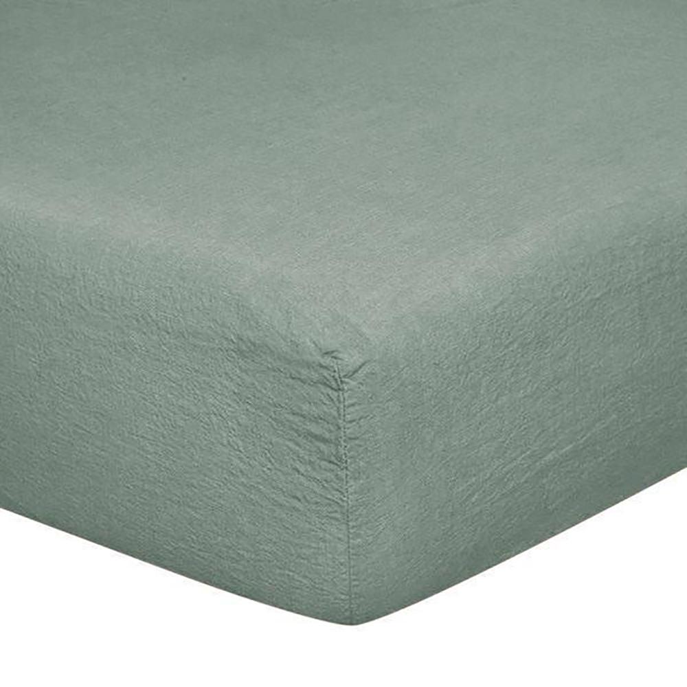 Lenzuola da Sotto con angoli in Puro Lino StoneWashed No Stiro - 24 Colori Lenzuolo Sotto Loft by BiancoPerla Singola Cenere 