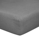 Lenzuola da Sotto con angoli in Puro Lino StoneWashed No Stiro Lenzuolo Sotto Loft by BiancoPerla Singola Grigio (Baguio) 