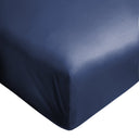 Lenzuolo da Sotto con angoli in Raso di Cotone - Mirror Lenzuolo Sotto Lisola Singola Navy 