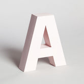 Lettera Decorativa Tridimensionale Carta da Montare - Papertype Lettera 3d Papertype A Rosa 