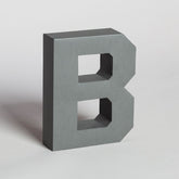 Lettera Decorativa Tridimensionale Carta da Montare - Papertype Lettera 3d Papertype B Grigio 