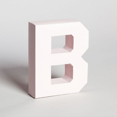 Lettera Decorativa Tridimensionale Carta da Montare - Papertype Lettera 3d Papertype B Rosa 