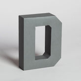 Lettera Decorativa Tridimensionale Carta da Montare - Papertype Lettera 3d Papertype D Grigio 