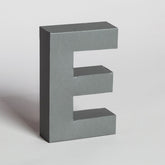 Lettera Decorativa Tridimensionale Carta da Montare - Papertype Lettera 3d Papertype E Grigio 