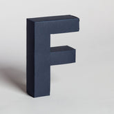 Lettera Decorativa Tridimensionale Carta da Montare - Papertype Lettera 3d Papertype F Blu 