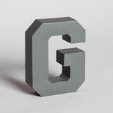 Lettera Decorativa Tridimensionale Carta da Montare - Papertype Lettera 3d Papertype G Grigio 