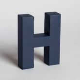 Lettera Decorativa Tridimensionale Carta da Montare - Papertype Lettera 3d Papertype H Blu 