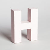 Lettera Decorativa Tridimensionale Carta da Montare - Papertype Lettera 3d Papertype H Rosa 