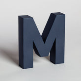 Lettera Decorativa Tridimensionale Carta da Montare - Papertype Lettera 3d Papertype M Blu 