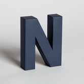 Lettera Decorativa Tridimensionale Carta da Montare - Papertype Lettera 3d Papertype N Blu 