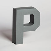 Lettera Decorativa Tridimensionale Carta da Montare - Papertype Lettera 3d Papertype P Grigio 