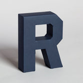 Lettera Decorativa Tridimensionale Carta da Montare - Papertype Lettera 3d Papertype R Blu 