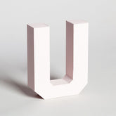 Lettera Decorativa Tridimensionale Carta da Montare - Papertype Lettera 3d Papertype U Rosa 