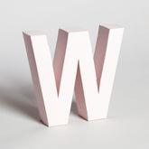 Lettera Decorativa Tridimensionale Carta da Montare - Papertype Lettera 3d Papertype W Rosa 