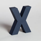 Lettera Decorativa Tridimensionale Carta da Montare - Papertype Lettera 3d Papertype X Blu 